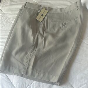 Men's Flat Front Performance Shorts - Light Gray